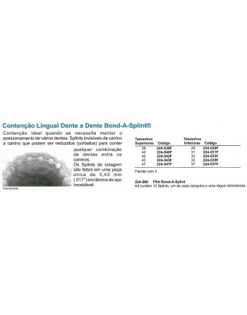 Contenção Lingual Dente a Dente Bond-A-Splint®  (2 unid.)